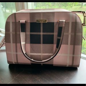 Kate Spade Felix Pink And Black Nylon Satchel